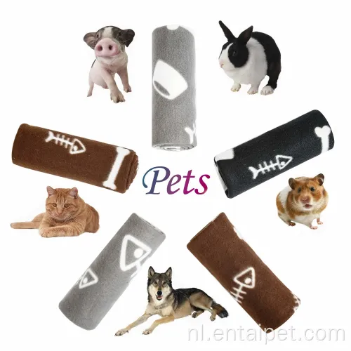 Puppy warme print fleece gooi deken 5 pack